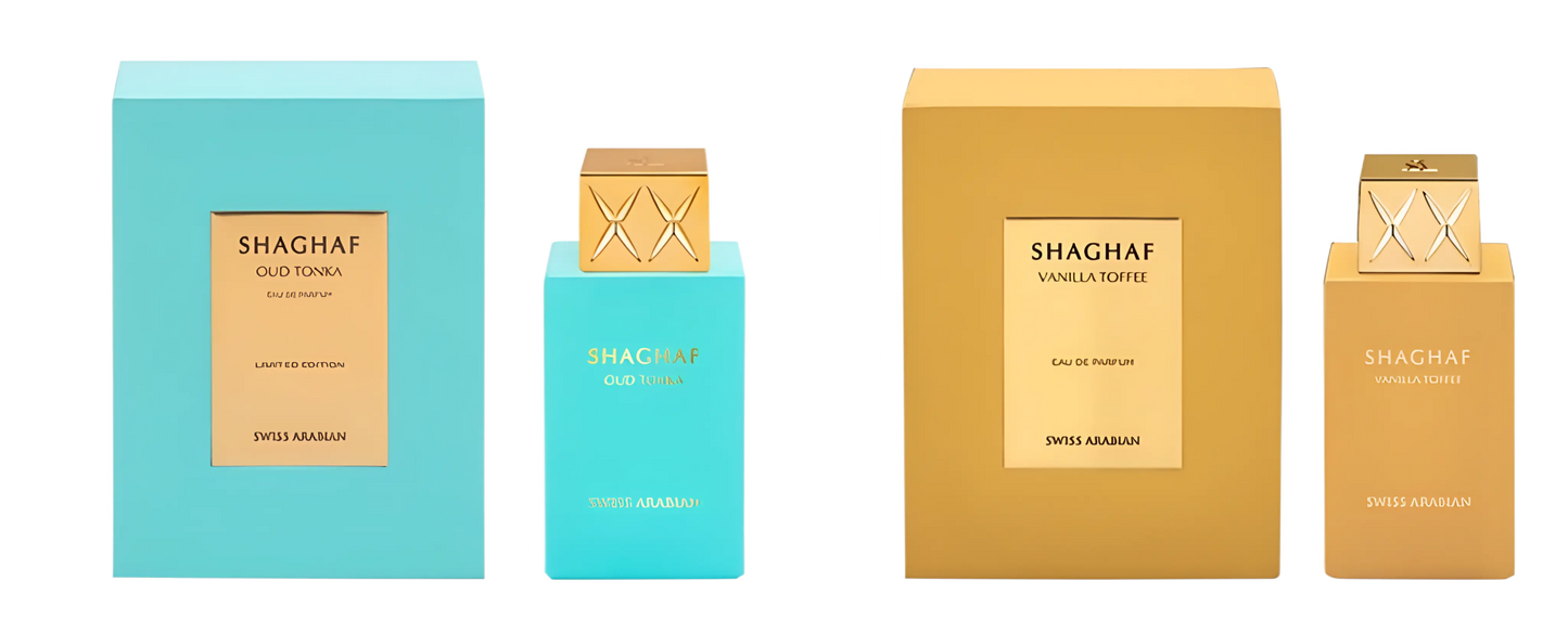 Pack Shaghaf Collection – Oud Tonka & Vanilla Toffee | Swiss Arabian Swiss Arabian